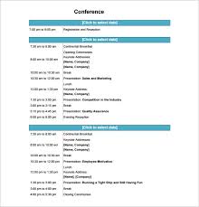 11 Conference Schedule Templates Word Pdf Free Premium Templates