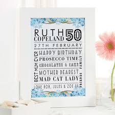 personalized 50th birthday present