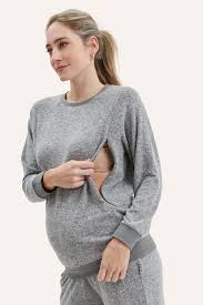 Nom Maternity Women's Heart On My Sleeve Nursing Sweatshirt