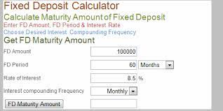 Use fixed deposit calculator to know maturity amount on the basis of current fd interest rates. Fixed Deposit Calculator Calculate Fd Interest Maturity Value