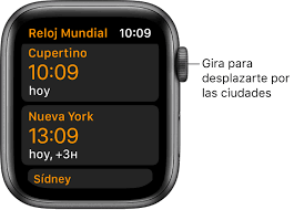 Además, puedes consultar la hora actual de cualquier parte del planeta. Usar Reloj Mundial En El Apple Watch Para Comprobar Que Hora Es En Otros Lugares Soporte Tecnico De Apple