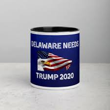 Waving flag of delaware county, pennsylvania, usa. Delaware Needs Trump 2020 American Flag With Eagle Coffee Mug With Color Inside Ebay