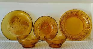 Vintage Vereco Indonesian Amber Glass