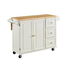 Casual home sunrise (small) with solid maple top kitchen island, 22.75w, natural&white. Carts Utility Tables Kitchen Dining Room Furniture The Home Depot