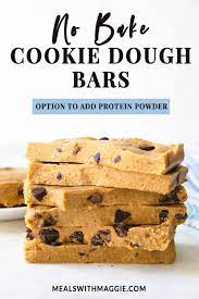 no bake cookie dough bars meals with