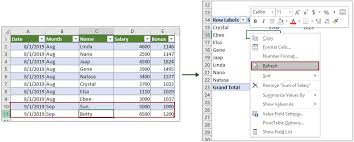 how to create a dynamic pivot table to