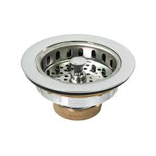 the plumber s choice 3 1 2 in 4 in heavyduty kitchen sink stainless steell drain embly with strainer basket stopper grey ess2157