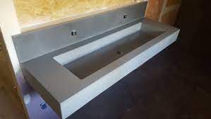 Concrete Trough Sink Floating Wall