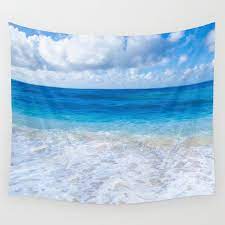 Blue Ocean View Wall Tapestry 6 Sizes