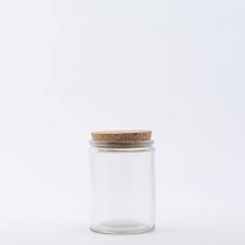 clear glass jar cork top glass