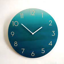 Objectify Ombre Teal Wall Clock With