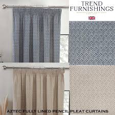 fully lined ready made caravan curtains