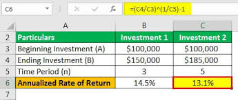 how do you use the roi formula on excel