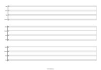 You can use this to hand write your own drum beats, drum fills, or for writing out the drums for a song. Blank Drumline Sheet Music 32 Free Download Print Templates Free Drumline Music