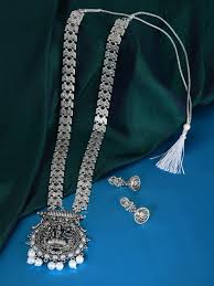 zaveri pearls silver plated oxidised