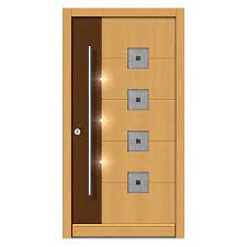 timber front doors modern and