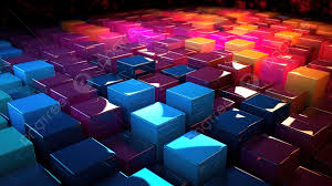 glossy colored cube background in 3d