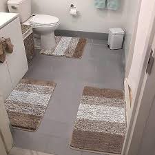 3 4pcs bathroom rug set microfiber non