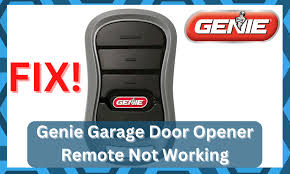 genie garage door opener remote not