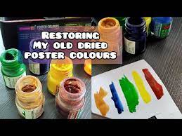 how to re dried poster paints