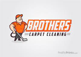 brothers carpet cleaning mascot logo