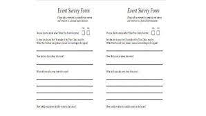 free 9 sle event survey forms in