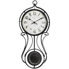 Black Rustic Pendulum Wall Clock