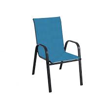 bazik stackable patio chair aqua