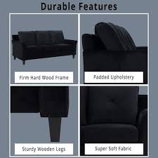 Seater Sofa In Black 21066w