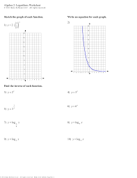 Create your own worksheets like this one with infinite algebra 2. Algebra 2 Logarithms Worksheet Sketch The Graph Of Each Function