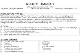 Project Manager Cv Sample