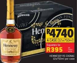 hennessy vs cognac 12x750ml offer at