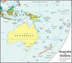 australia map and satellite image
