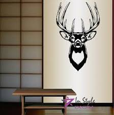 Wall Vinyl Decal Deer Head Buck Animal