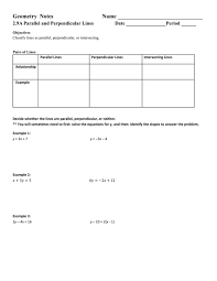 Parallel And Perpendicular Lines
