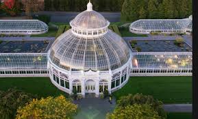 Haupt conservatory, a greenhouse containing several habitats; The New York Botanical Garden Honored For Excellence In Historic Preservation