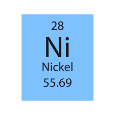 nickel symbol chemical element of the