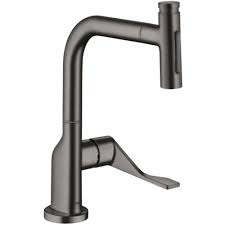 In this kitchen tap review we've compared material quality, design, ease of installation and cost. Axor Citterio Brushed Black Chrome Pullout Spray Kitchen Sink Mixer Tap 39862340 Pullout Rinser Taps From Taps Uk