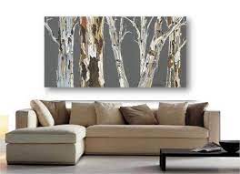 extra large wall art gray brown trees