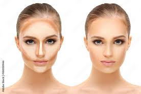 contouring make up woman face contour