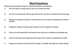Answered Word Equations Write The Word