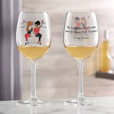 Personalized White Wine Glasses