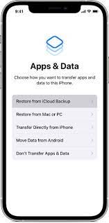 use icloud to transfer data from your