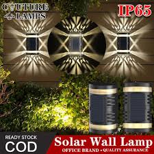 4pcs Large Size Solar Led Outdoor Wall