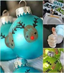 See more ideas about christmas crafts, xmas crafts, reindeer ornaments. Creative Ideas Diy Easy Thumbprint Reindeer Christmas Ornaments