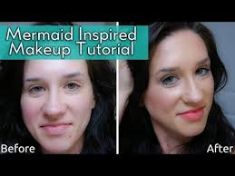 mermaid makeup look using organic beauty