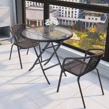 Garden Patio Table 6pcs Chair Set