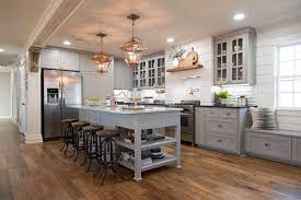 A variation of colors and grain patterns give this flooring interesting character that hides imperfections well. Fixer Upper Kitchen Farmhouse Style Kitchen Kitchen Remodel