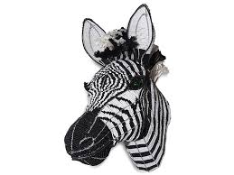 Bead And Rope Zebra Wall Hanging