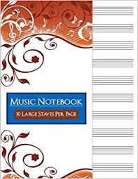 Music Notebook Blank Sheet Music Staff Manuscript Paper 10 Large